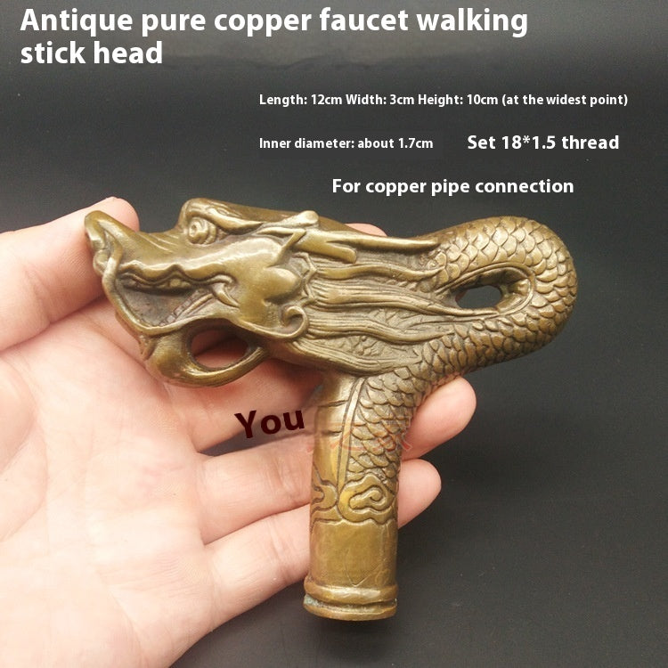 Copper Walking Stick Solid Head Hand Pieces