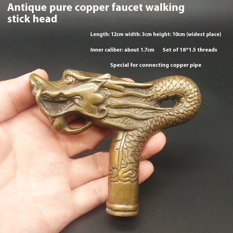 Copper Walking Stick Solid Head Hand Pieces