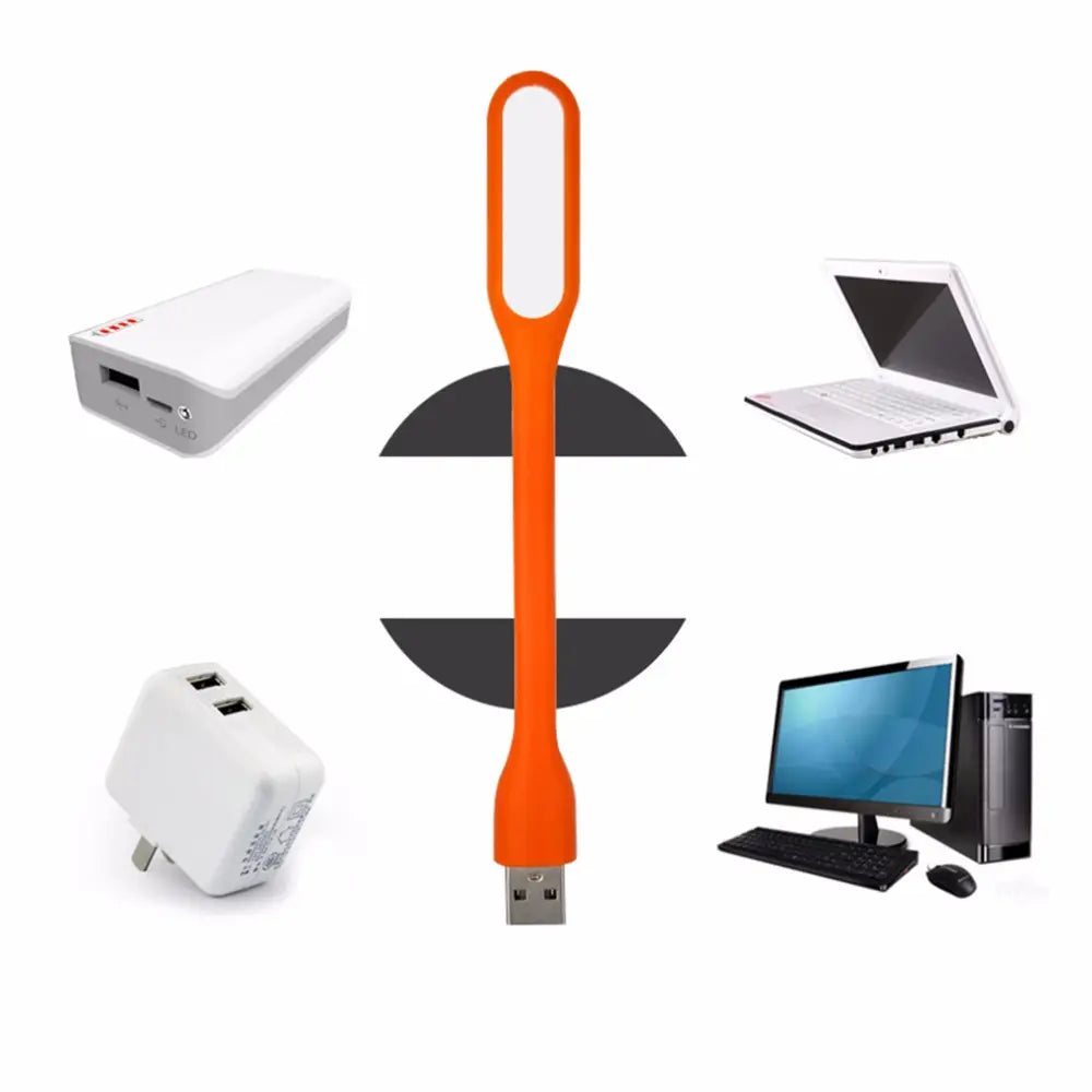 Flexible Mini Light, Portable USB LED Reading Night Lamp for PC, Laptop, Laptop, Power Bank, 2 Pack