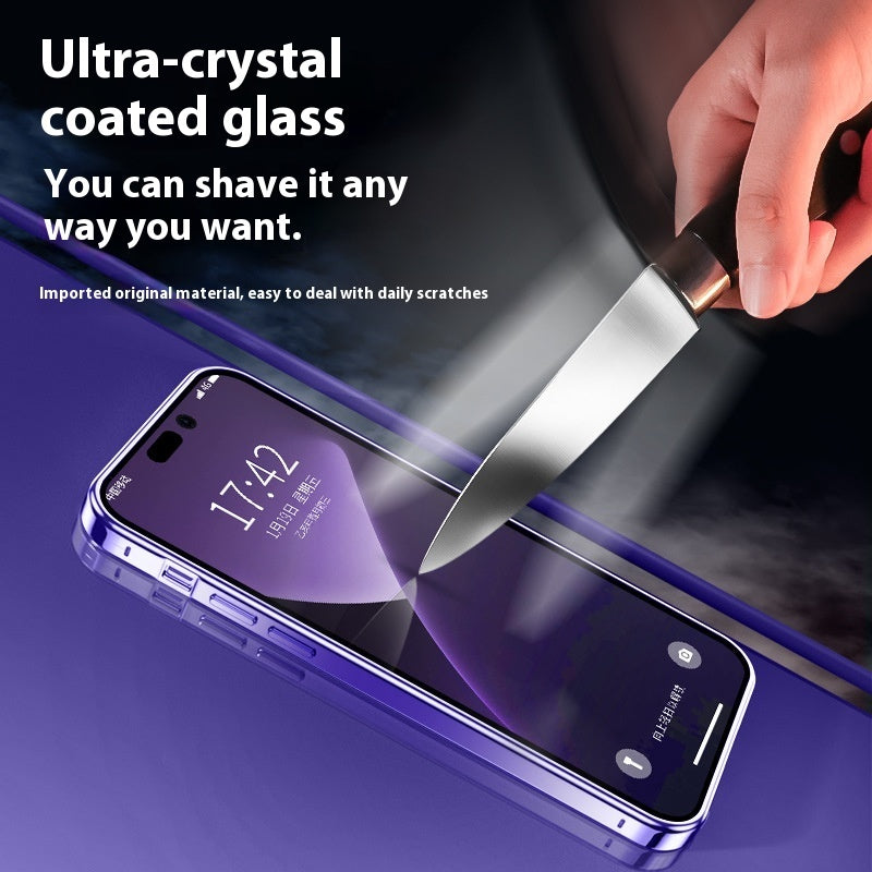 Applicable To 16 Series Double-sided Glass Ultra-thin Magnetic Drop-resistant iPhone Case