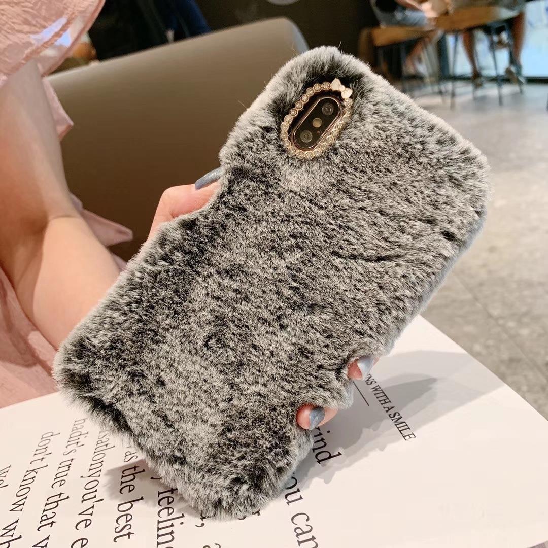 Rabbit Hair Protective Cover Mobile Phone Case