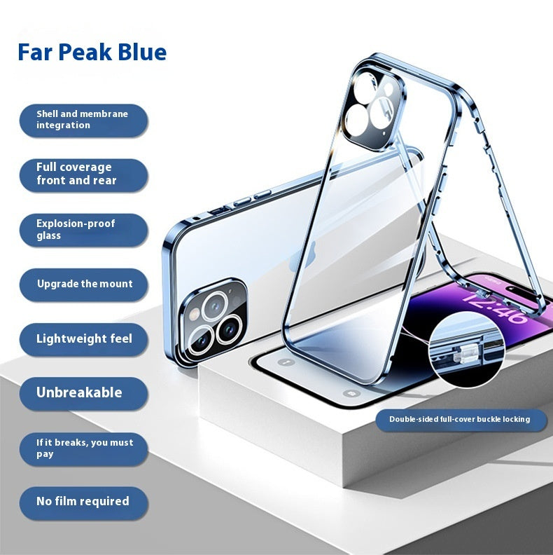 Applicable To 16 Series Double-sided Glass Ultra-thin Magnetic Drop-resistant iPhone Case