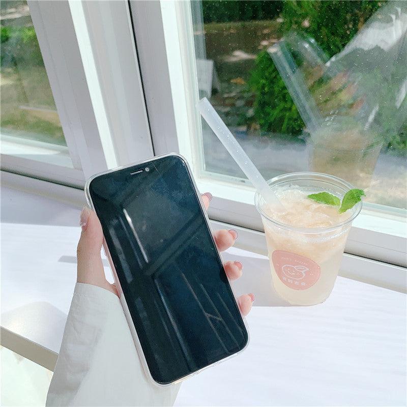 Compatible With  , Color Bear Quicksand Snowflake Phone Case Anti-drop